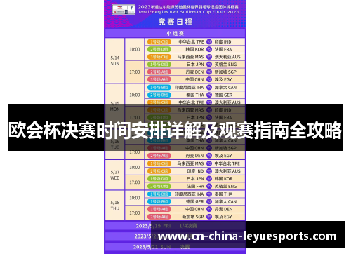 欧会杯决赛时间安排详解及观赛指南全攻略 欧会杯决赛时间安排详解及观赛指南全攻略