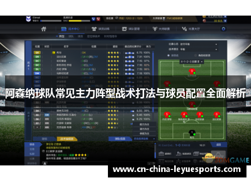 阿森纳球队常见主力阵型战术打法与球员配置全面解析